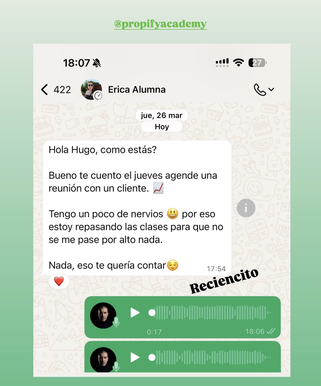 Testimonio alumno Propify Academy